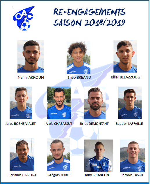 Ils resteront oaciens pour la saison 2018-2019