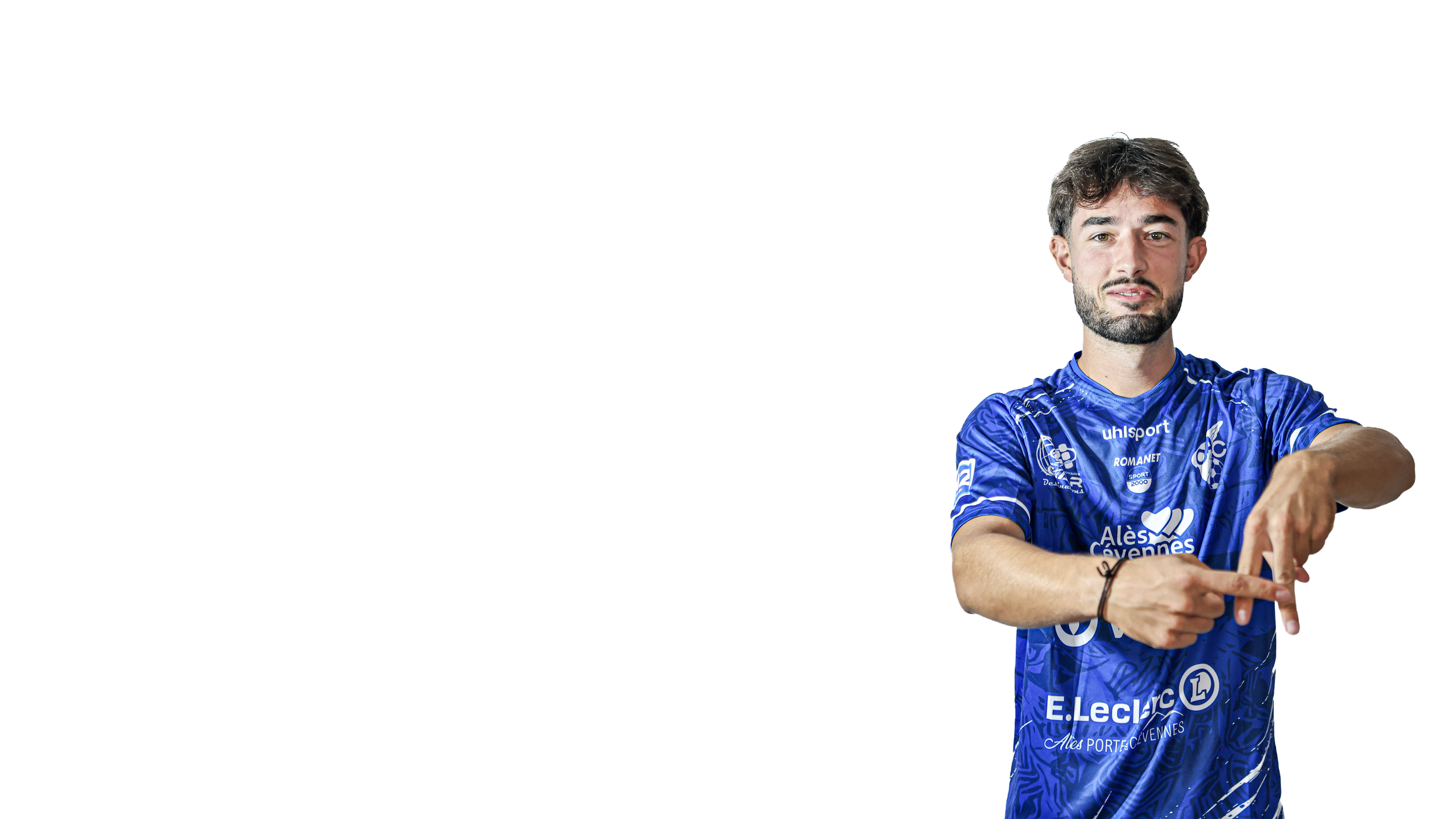 Axel DARNAUD — Portrait sur fond transparent — Olympique d’Alès en Cévennes