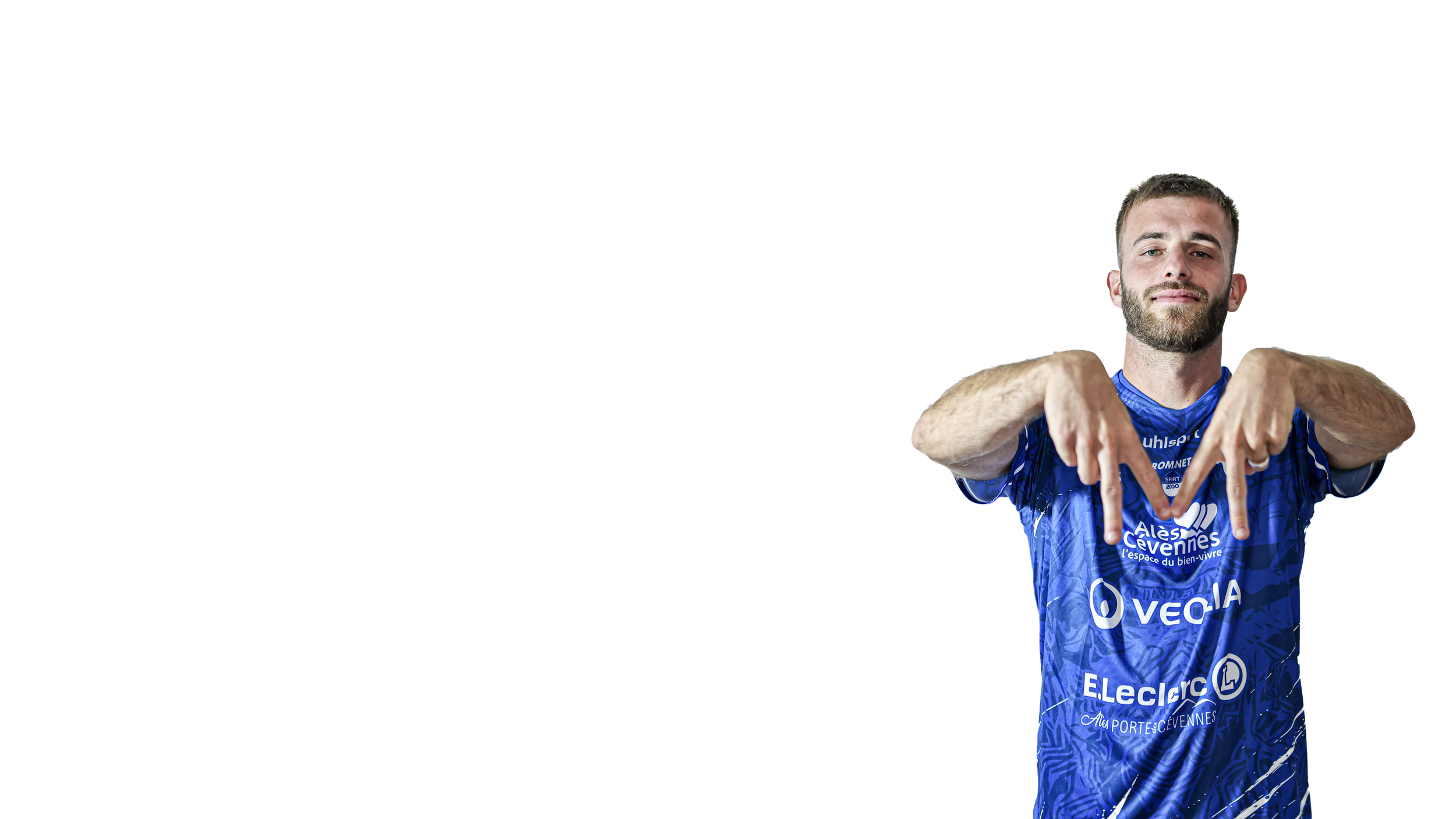 Florian PANNAFIT — Portrait sur fond transparent — Olympique d’Alès en Cévennes