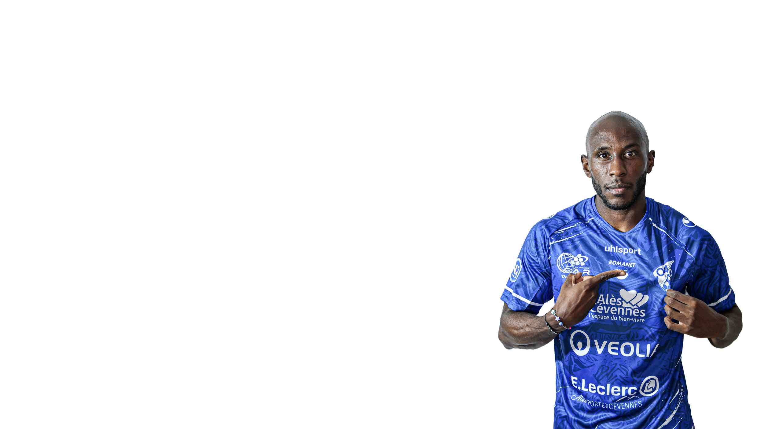 Jeffrey ASSOUMIN — Portrait sur fond transparent — Olympique d’Alès en Cévennes