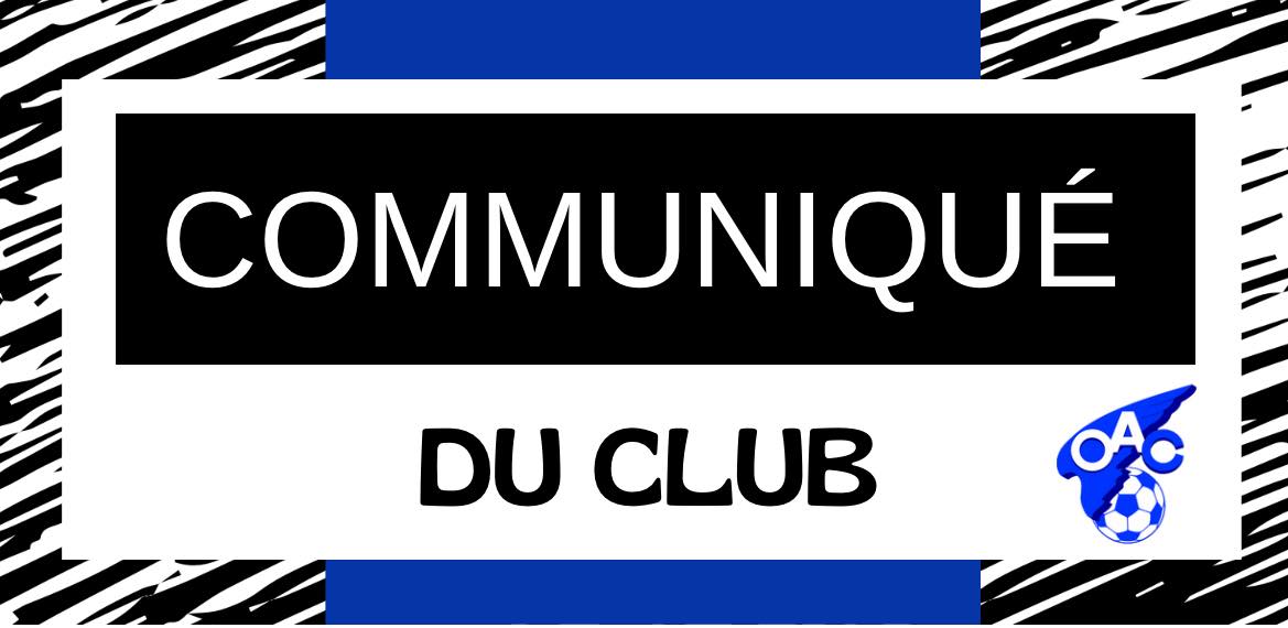 Communiqué du club